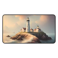 Serene Coastal Lighthouse Desk Mat