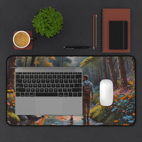 Father and Daughter Forest Walk Desk Mat