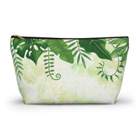 Green Botanical Accessory Pouch