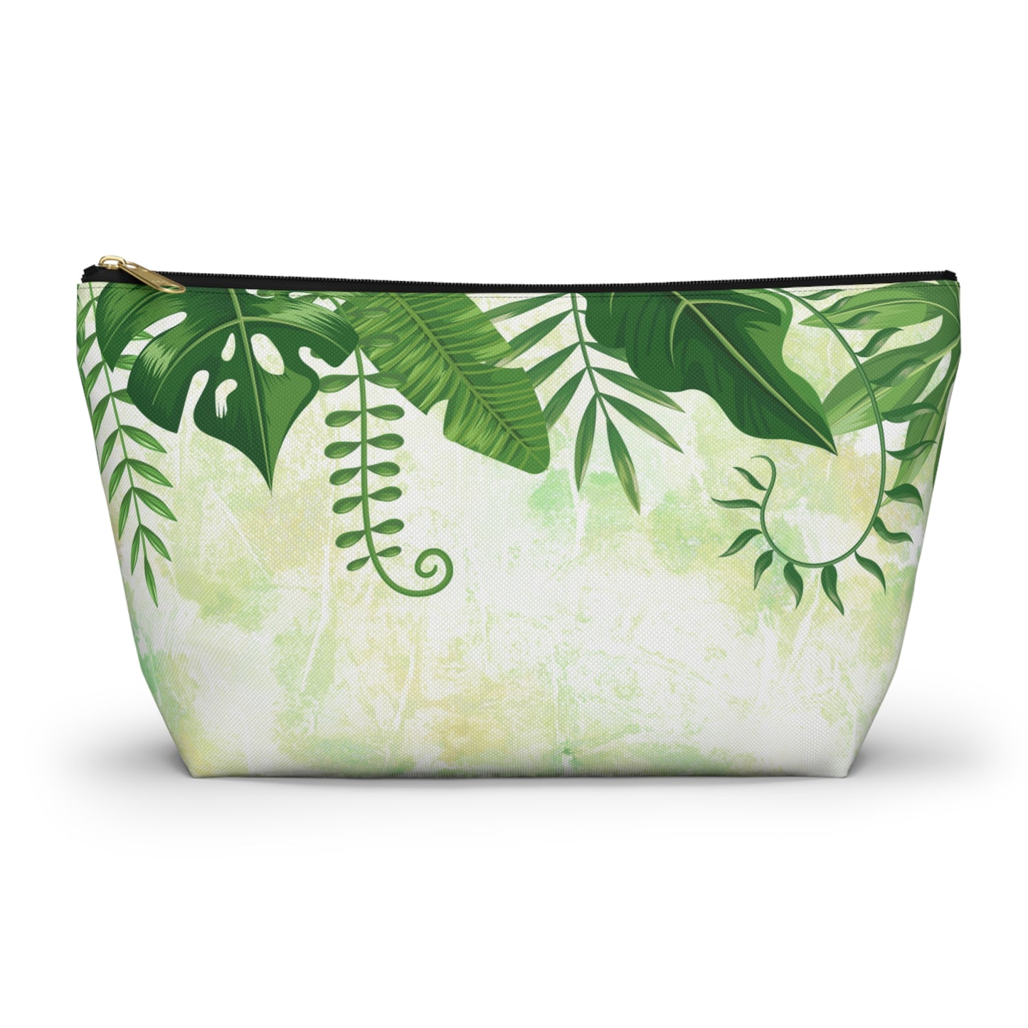 Green Botanical Accessory Pouch