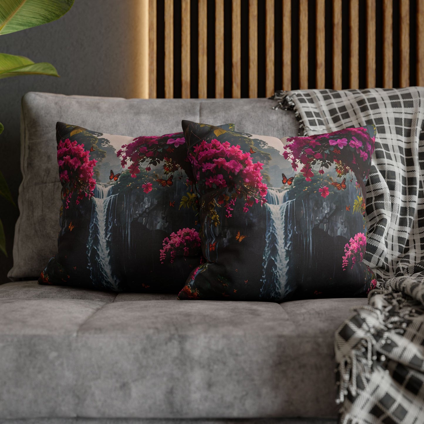 Floral Waterfall Garden Pillowcase
