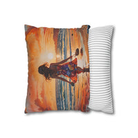 Sunset Beach Walk Pillowcase