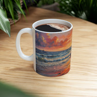 Beach Sunset Walk Ceramic Mug