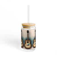 Retro Acoustic Guitar Sipper Glass