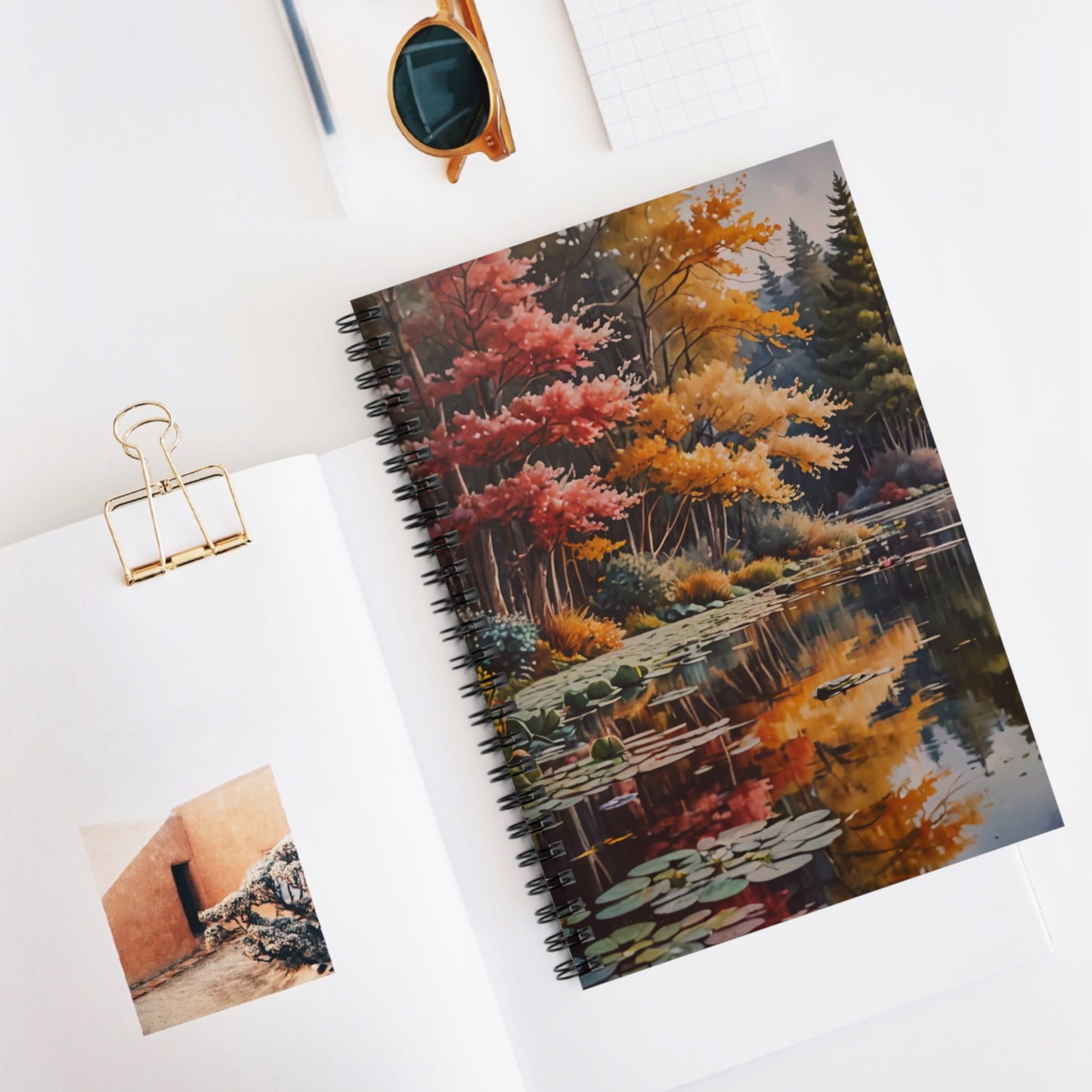 Autumn Lakeside Spiral Notebook Journal