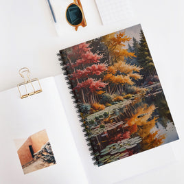 Autumn Lakeside Spiral Notebook Journal