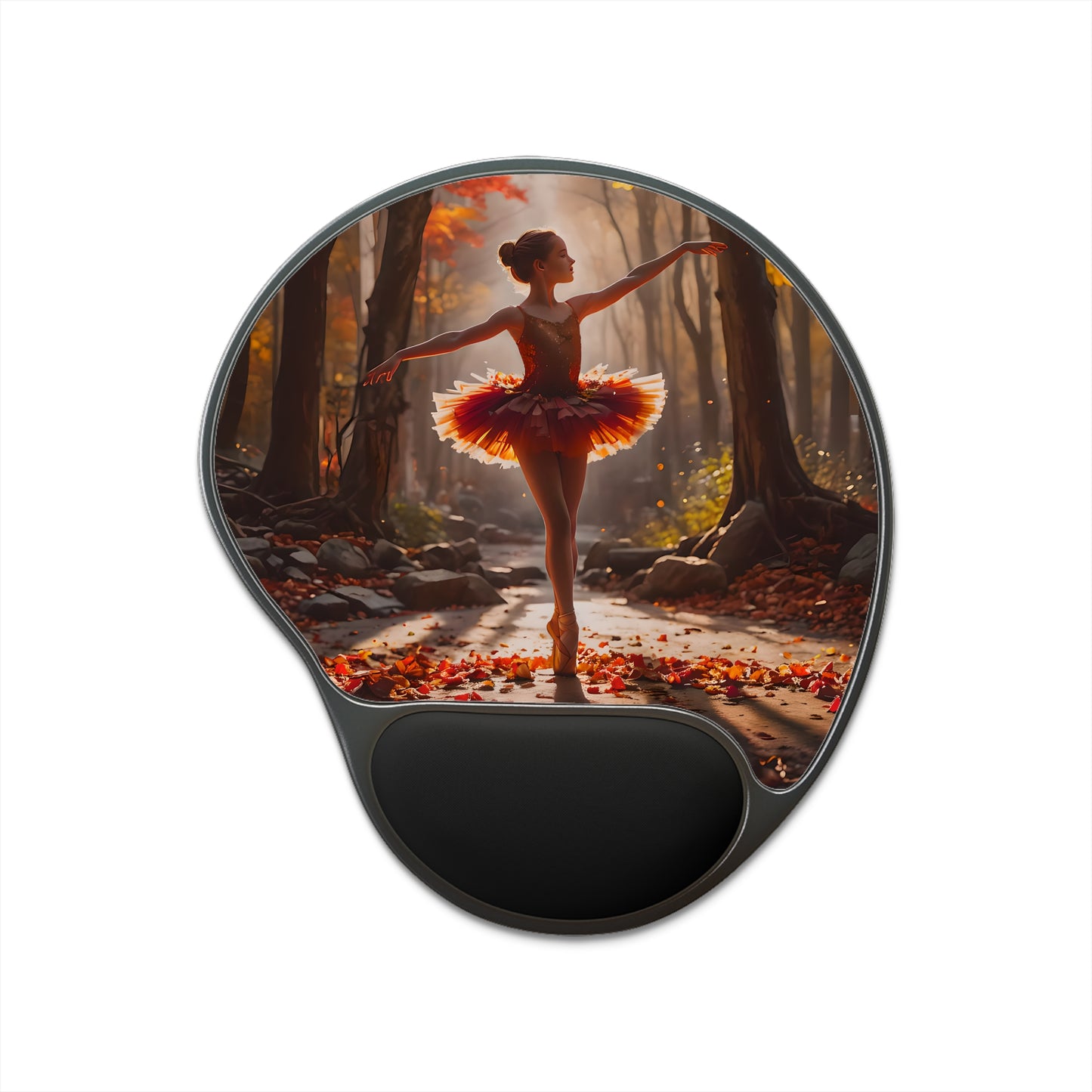 Autumn Ballet Mouse Pad with Wrist Rest