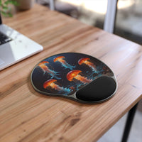 Vibrant Luminescent Jellyfish Mouse Pad