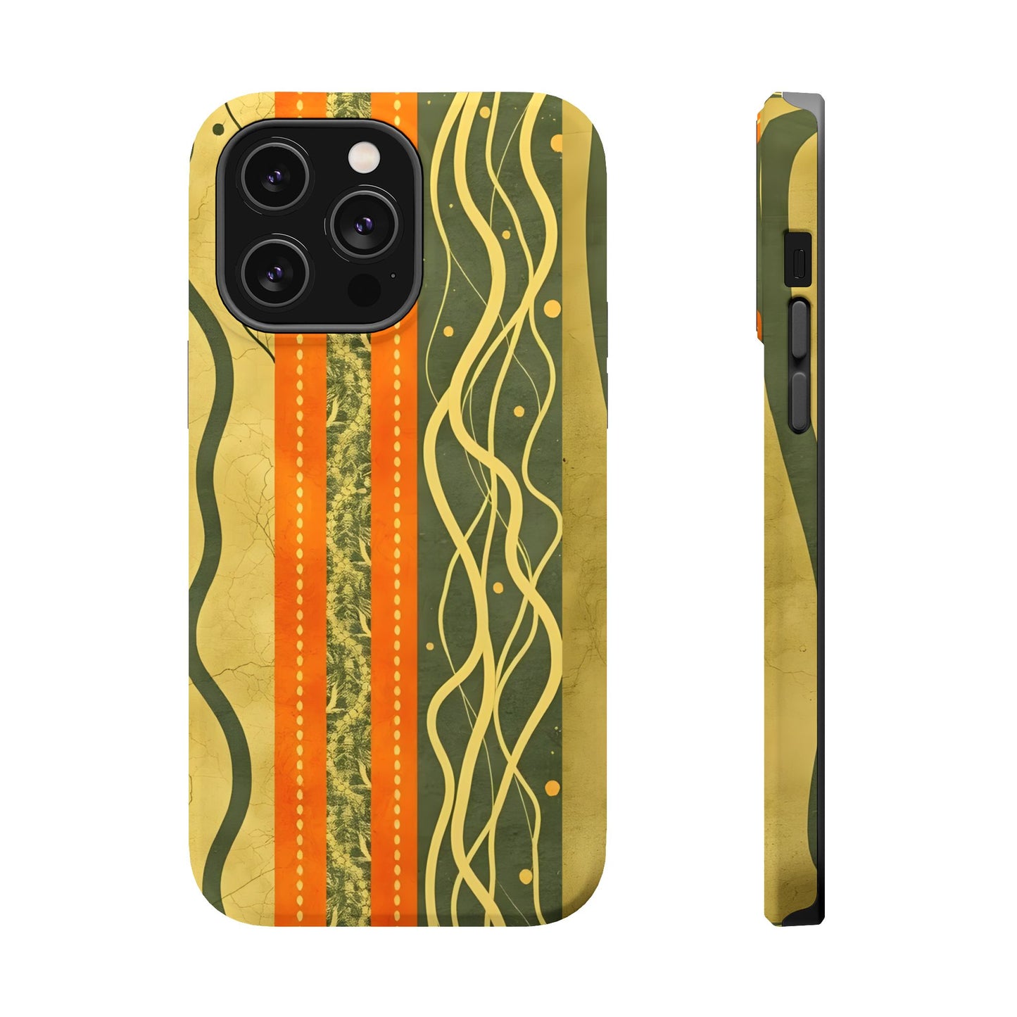 Autumn Colors Stripes Magnetic Phone Case