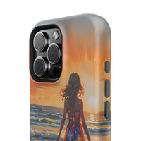 Beach Sunset Walk Magnetic Tough Phone Case