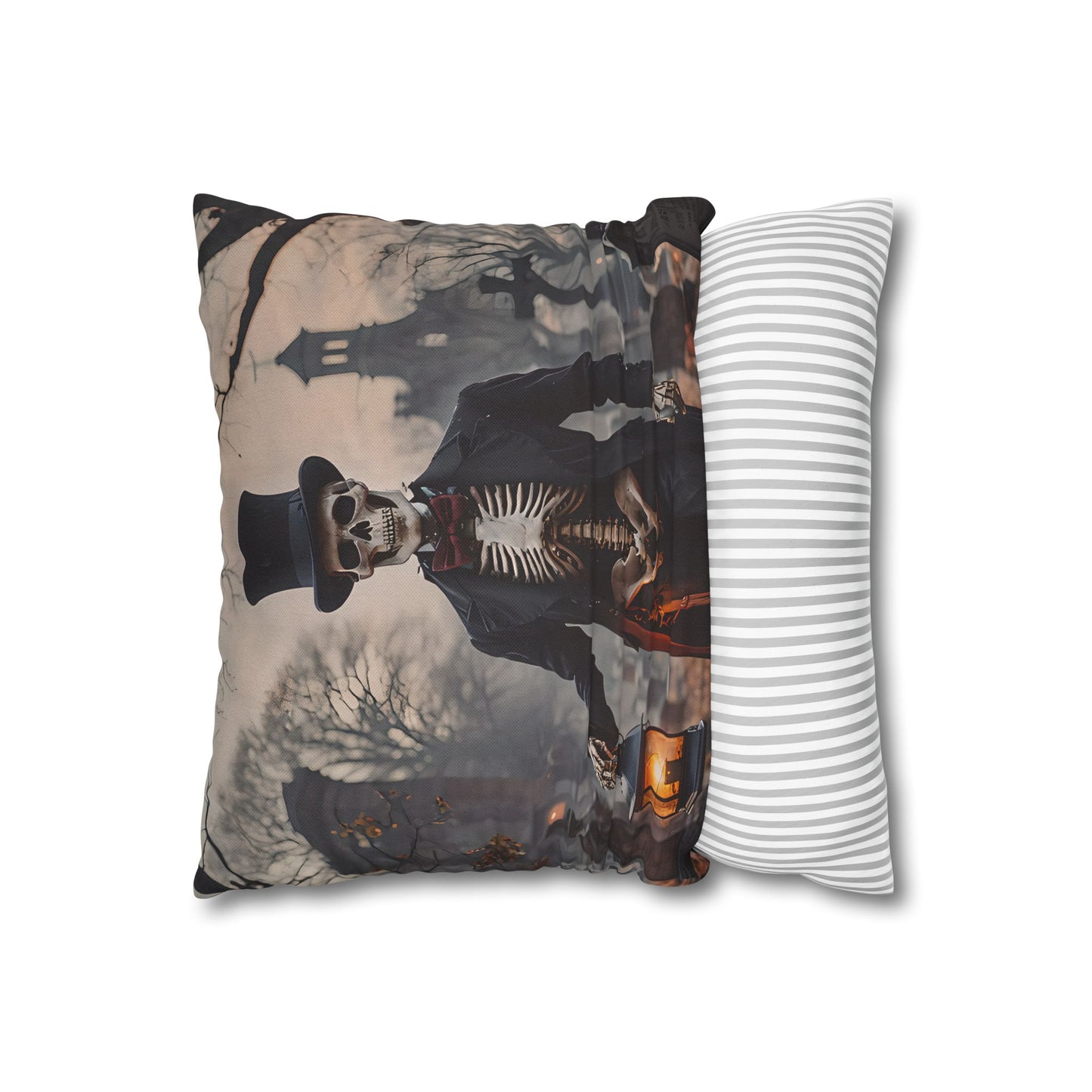 Gothic Skeleton Gentleman Pillow Cover