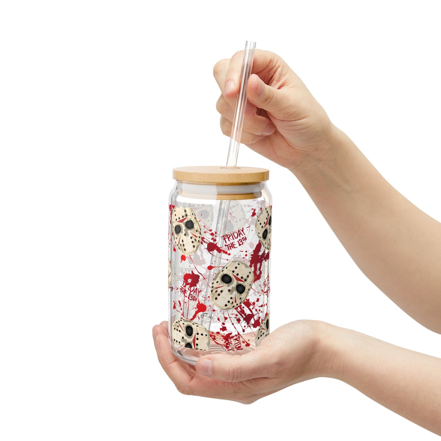 Horror Jason Blood-Splatter Sipper Glass