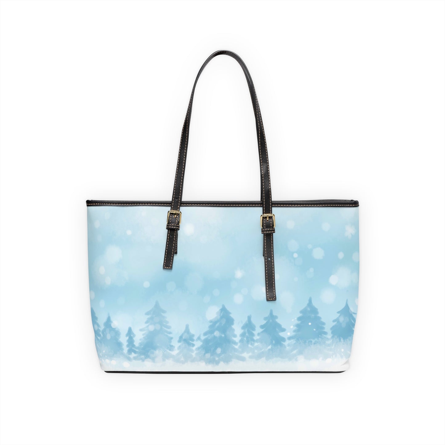 Winter Forest PU Leather Shoulder Bag