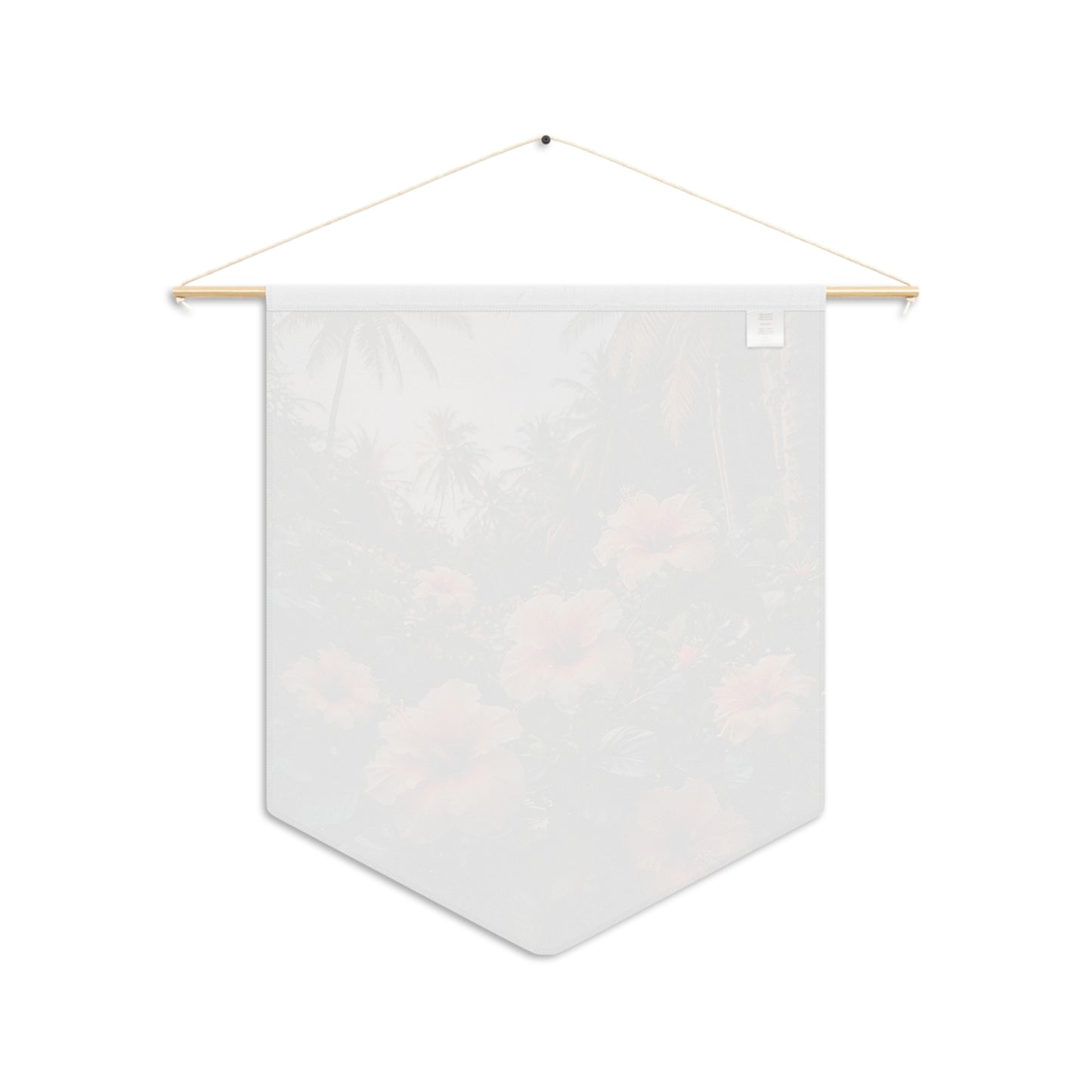 Tropical Hibiscus Pennant Wall Decor