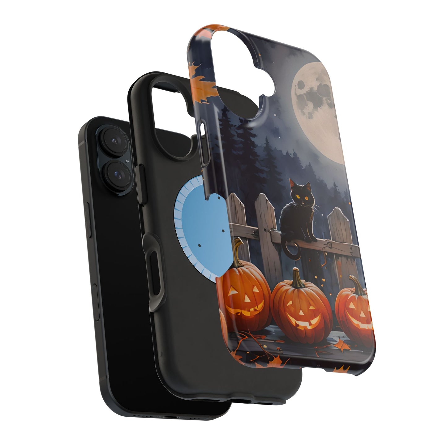 Black Cat Pumpkin Magnetic Phone Case