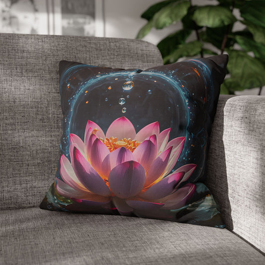 Lotus Waterdrop Decorative Pillowcase
