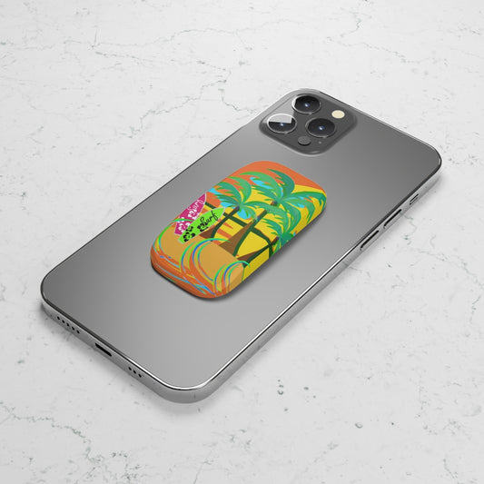 Retro Sunset Surf Phone Click-On Grip