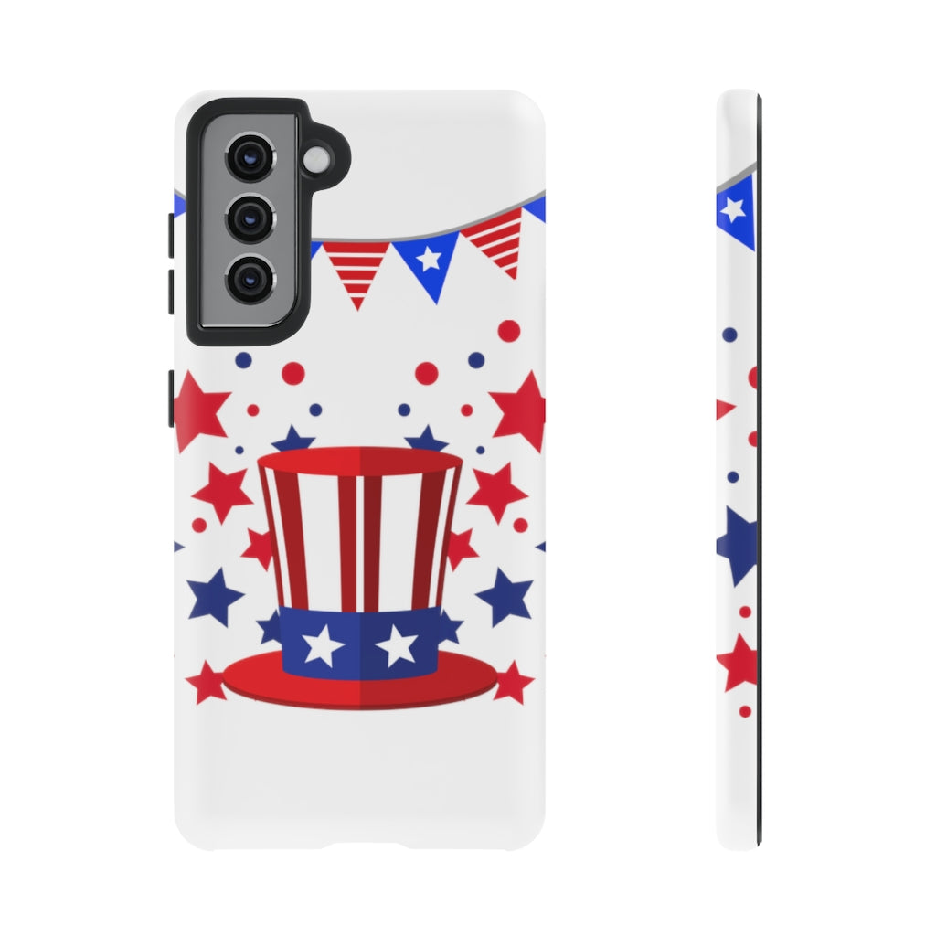 Red White and Blue Top Hat Tough Cases