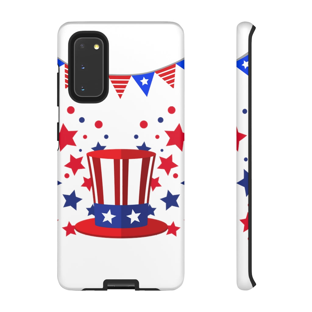 Red White and Blue Top Hat Tough Cases