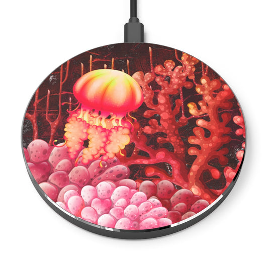 Red Jellyfish Wireless Charger