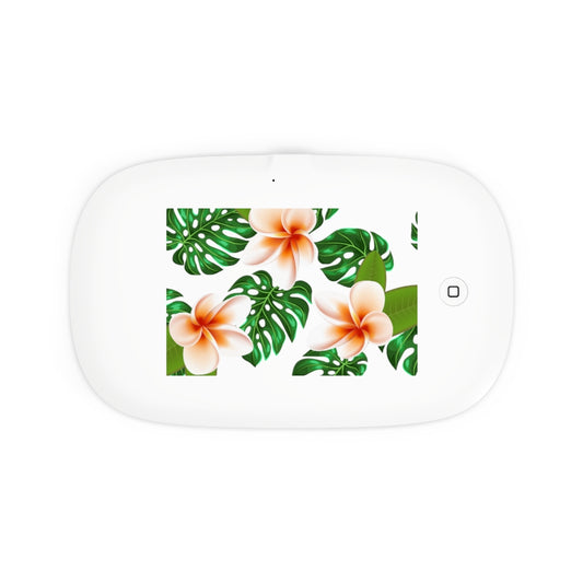 Plumeria Flower UV Phone Sanitizer and Wireless Charging Pad