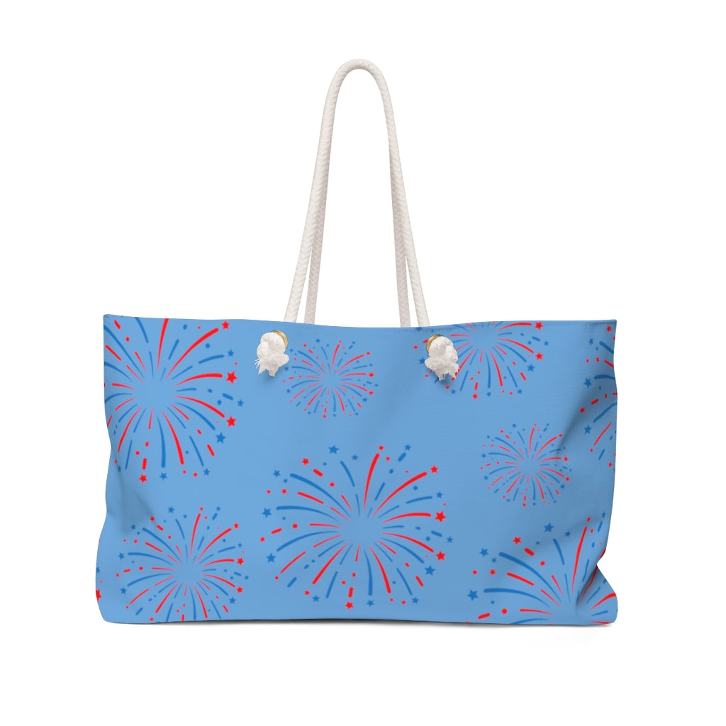 Red & Blue Fireworks Weekender Bag