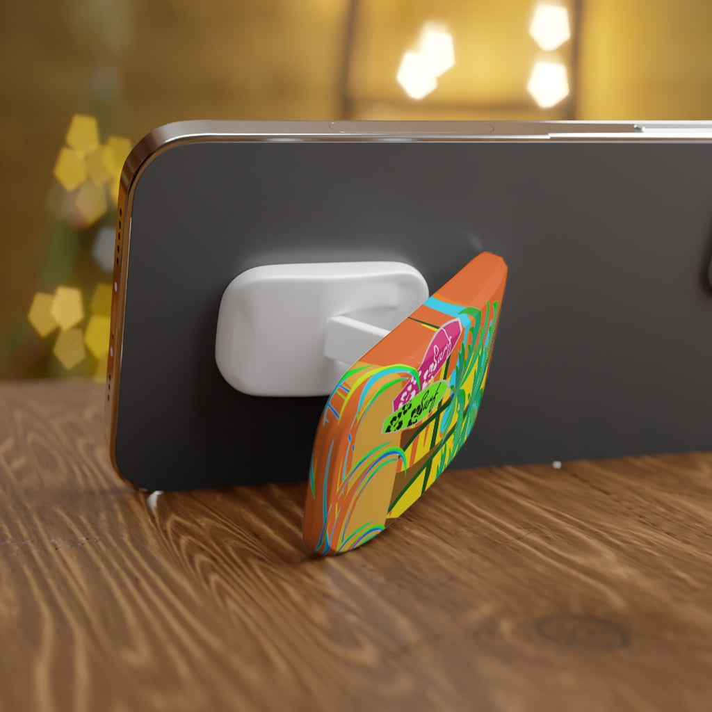 Retro Sunset Surf Phone Click-On Grip