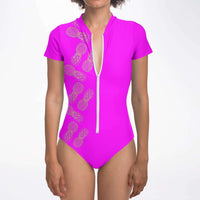 Women's Short Sleeve Pineapple Bodysuit