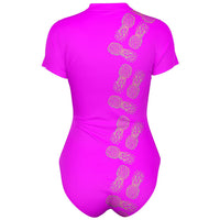 Women's Short Sleeve Pineapple Bodysuit