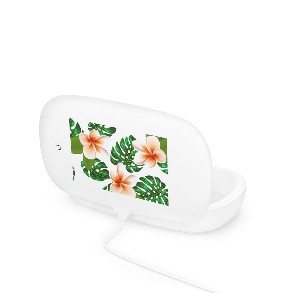 Plumeria Flower UV Phone Sanitizer and Wireless Charging Pad