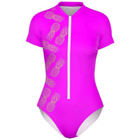 Women's Short Sleeve Pineapple Bodysuit