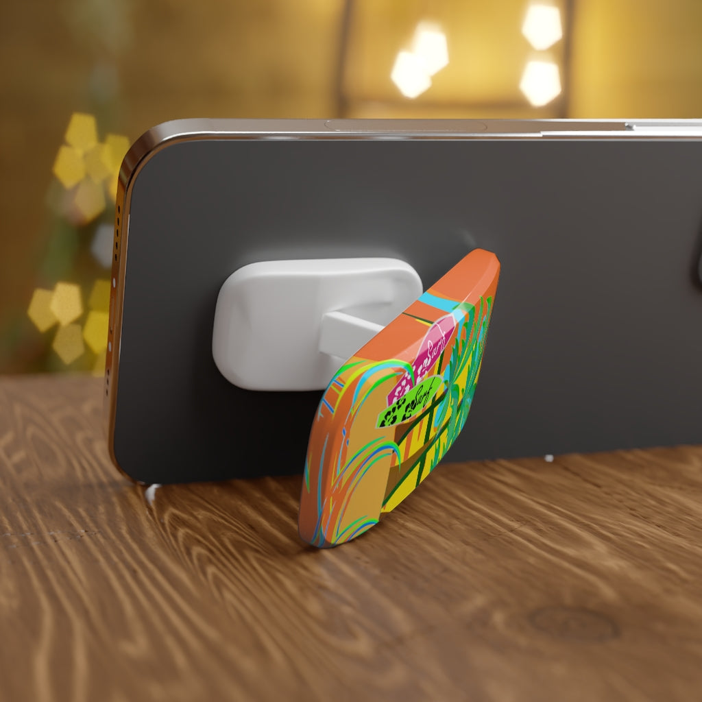 Retro Sunset Surf Phone Click-On Grip