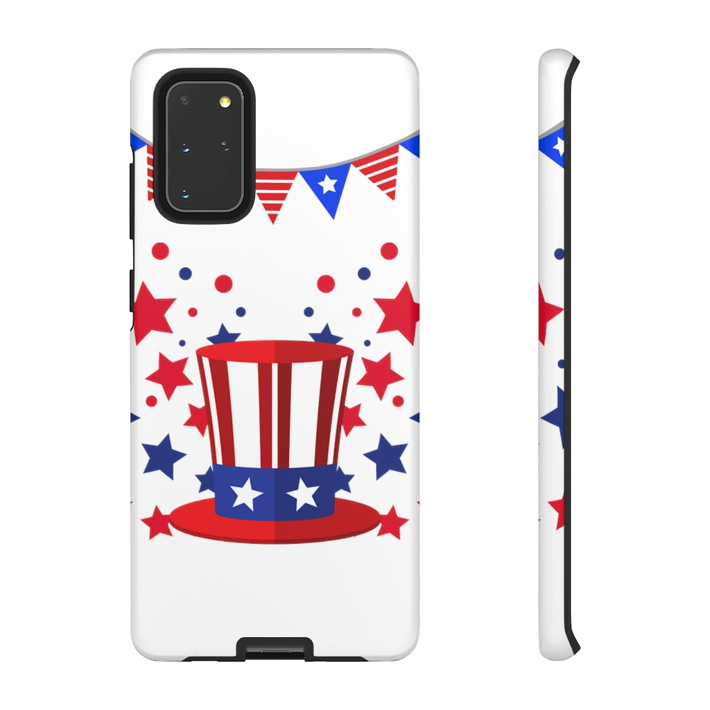 Red White and Blue Top Hat Tough Cases