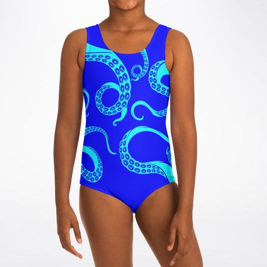 Girls Tentacles One Piece Swimsuit