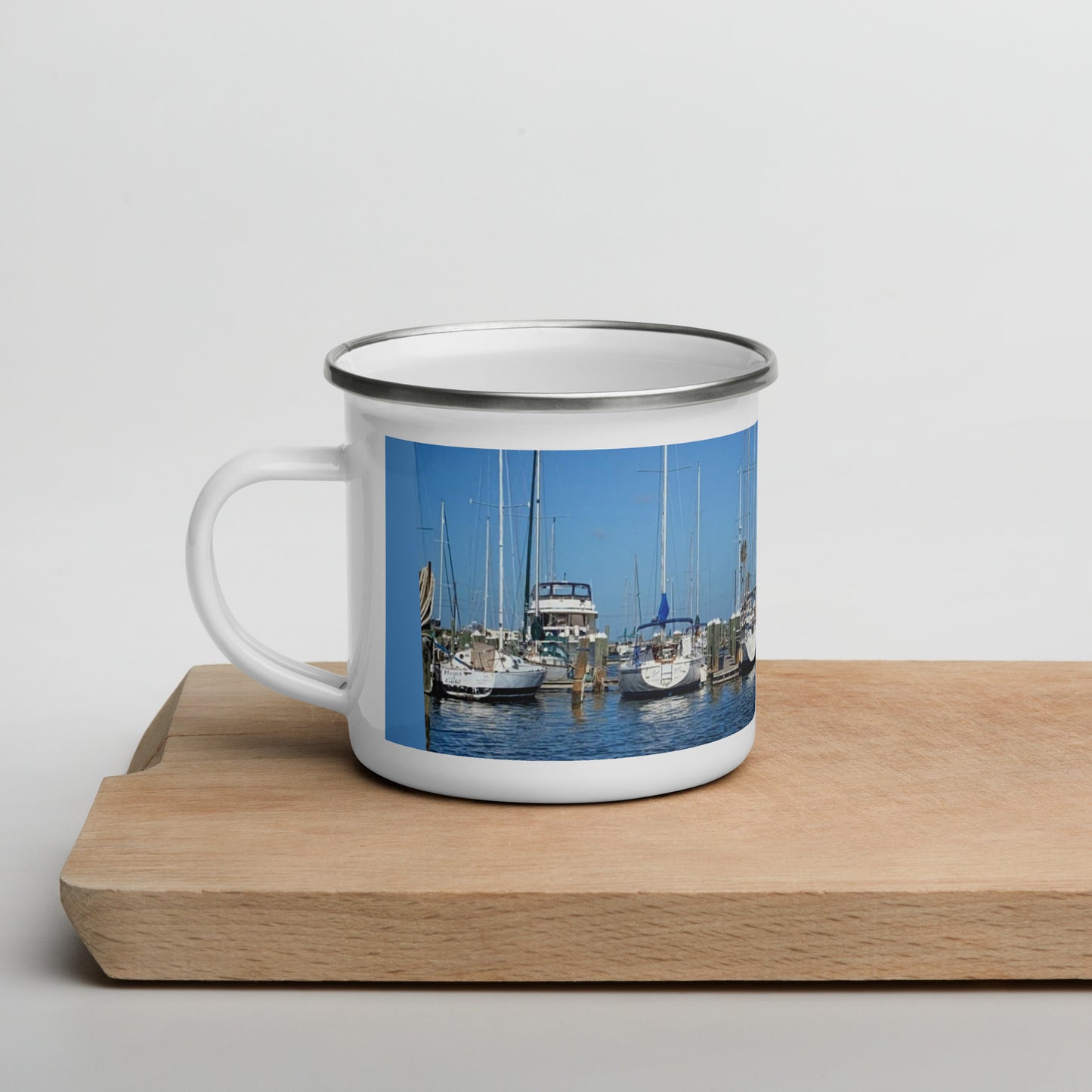 Marina Docks Enamel Mug